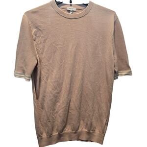 Reiss women cotton wool blend short sleeve sweater sz M